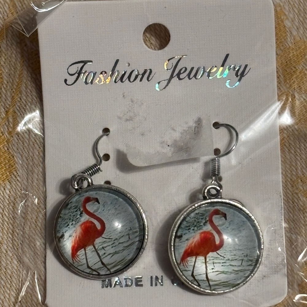 Flamingo earrings